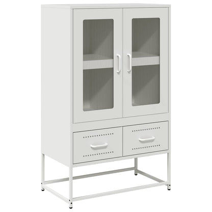 Credenza Bianca 68x39x111,5 cm Acciaio - homemem39