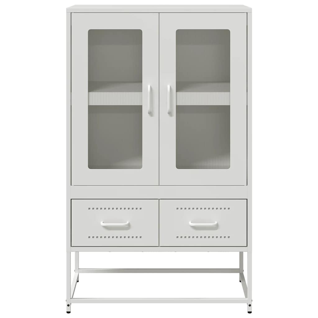 Credenza Bianca 68x39x111,5 cm Acciaio - homemem39