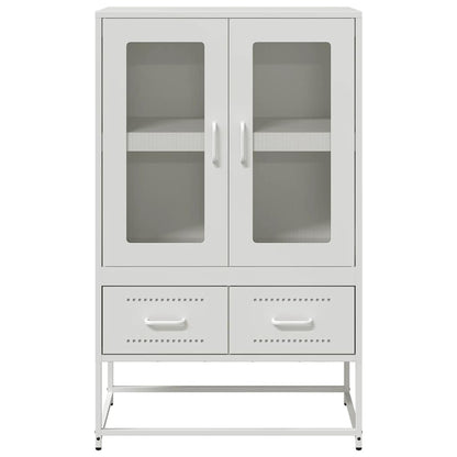 Credenza Bianca 68x39x111,5 cm Acciaio - homemem39