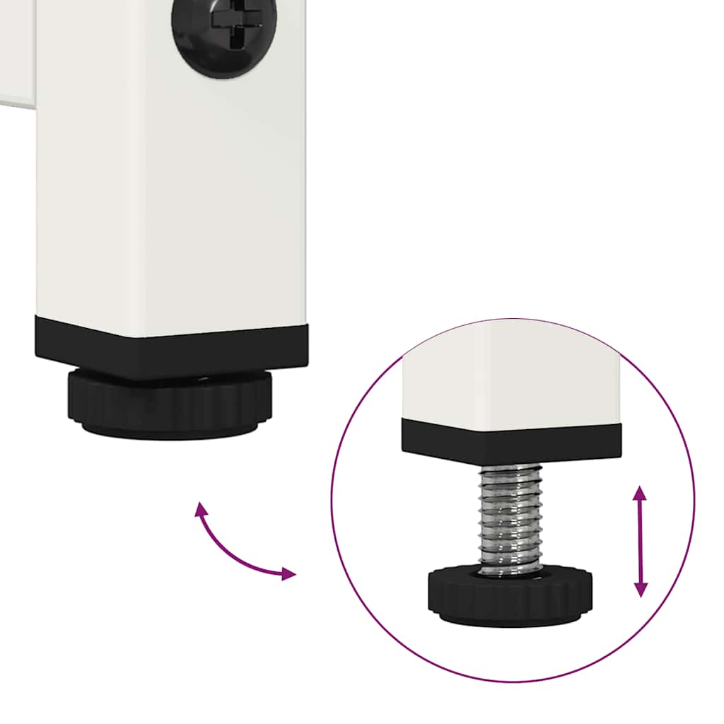 Credenza Bianca 68x39x111,5 cm Acciaio - homemem39