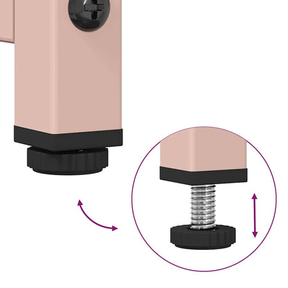 Credenza Rosa 68x39x123 cm in Acciaio - homemem39