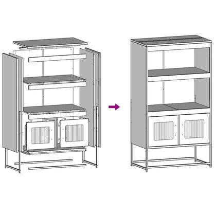 Credenza Rosa 68x39x123 cm in Acciaio | homemem39