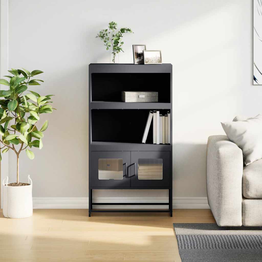 Credenza Antracite 68x39x123 cm Acciaio - homemem39