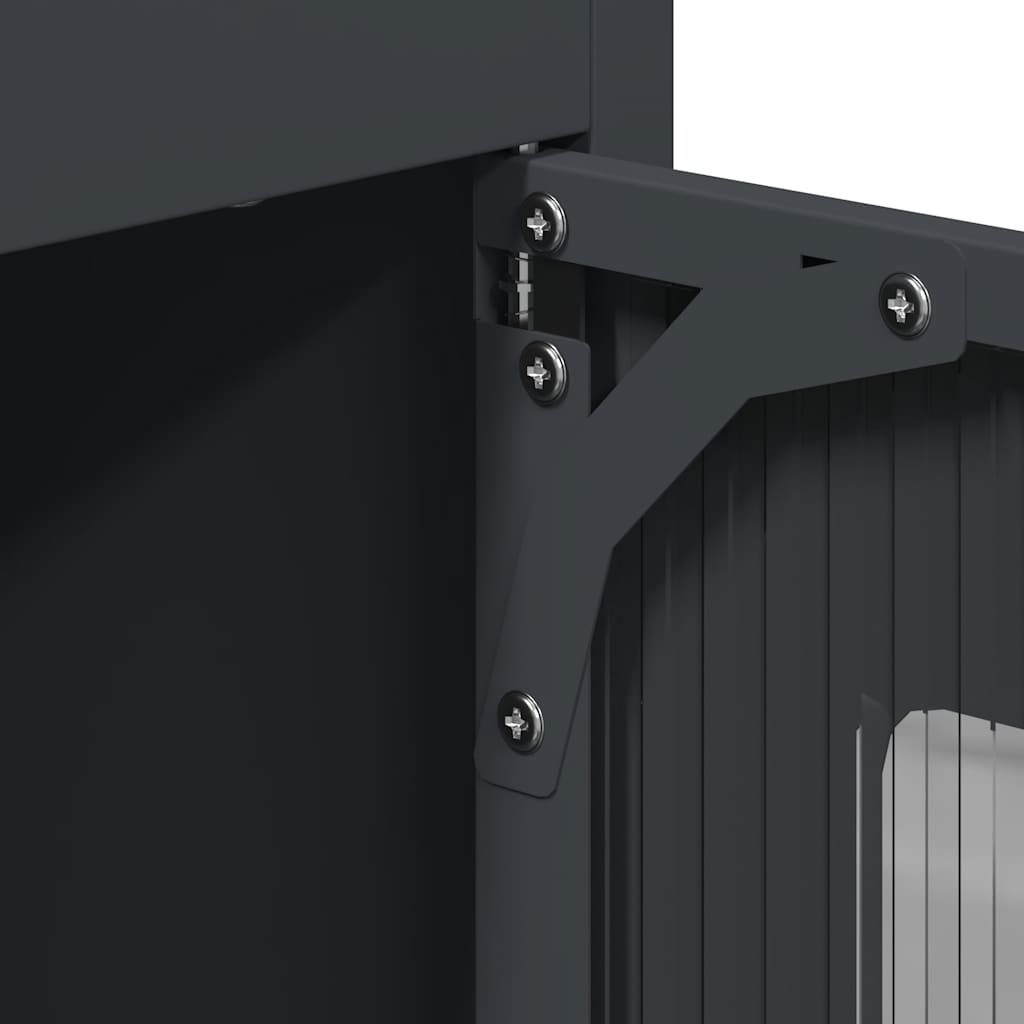 Credenza Antracite 68x39x123 cm Acciaio - homemem39