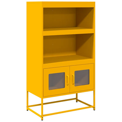 Credenza Giallo Senape 68x39x123 cm in Acciaio - homemem39