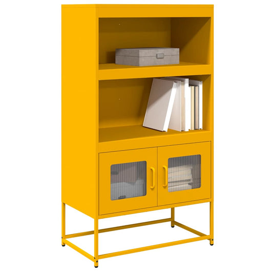 Credenza Giallo Senape 68x39x123 cm in Acciaio - homemem39
