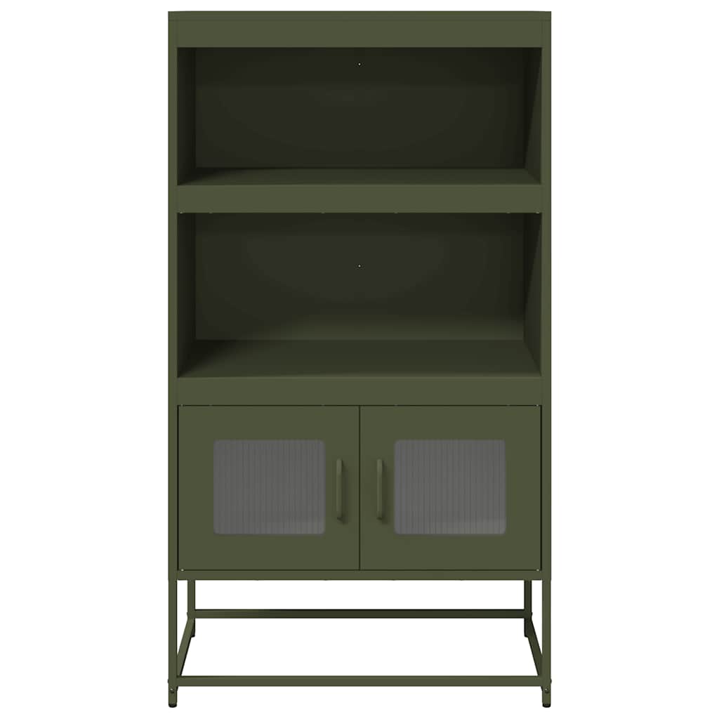 Credenza Verde Oliva 68x39x123 cm in Acciaio - homemem39