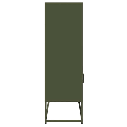 Credenza Verde Oliva 68x39x123 cm in Acciaio - homemem39