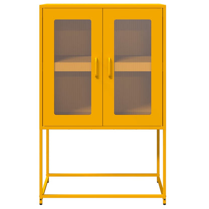 Credenza Giallo Senape 68x39x107 cm in Acciaio - homemem39