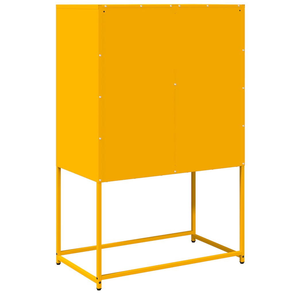 Credenza Giallo Senape 68x39x107 cm in Acciaio - homemem39