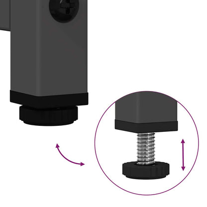 Mobile TV Nero 100,5x39x60,5 cm in Acciaio - homemem39
