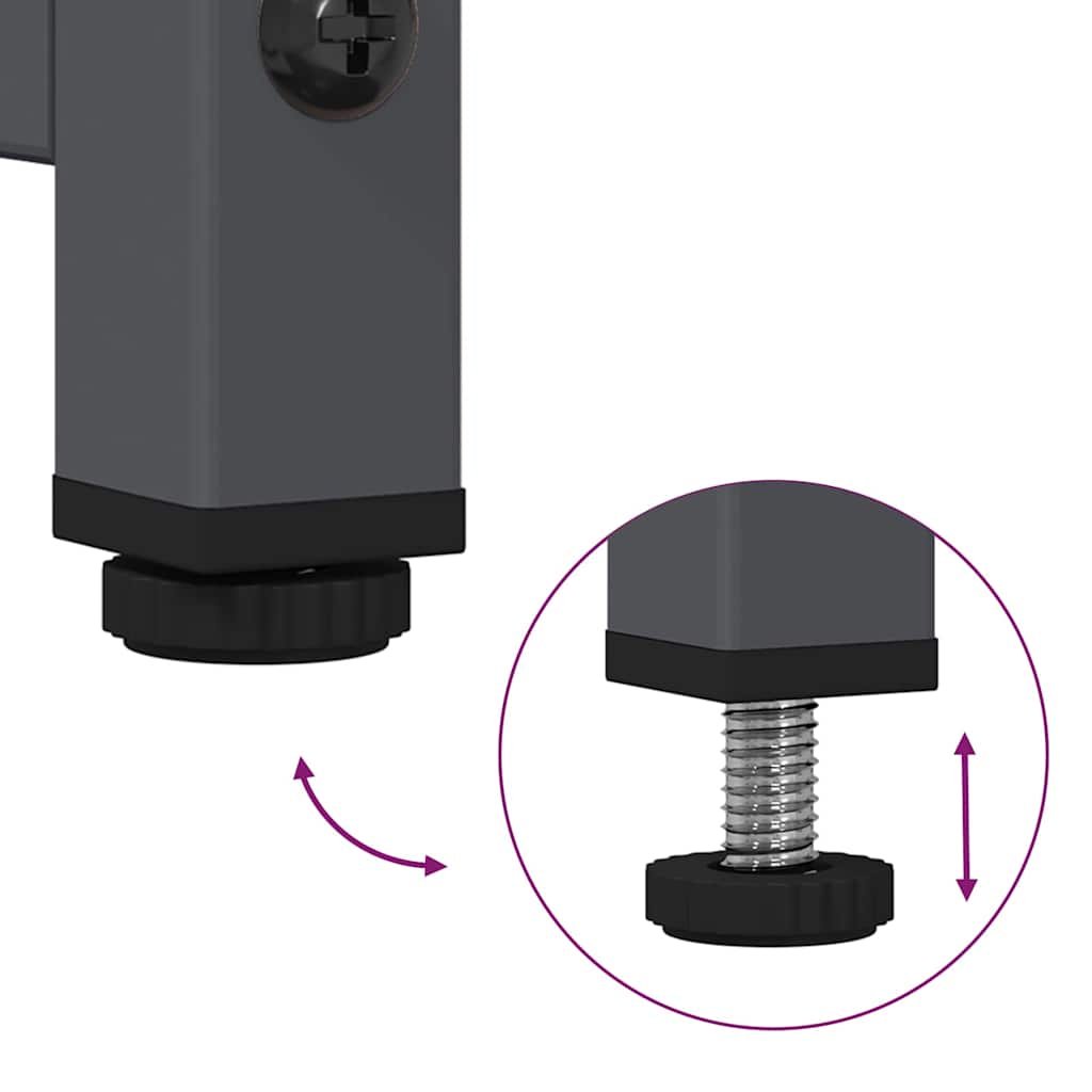 Mobile TV Antracite 100,5x39x60,5 cm in Acciaio - homemem39