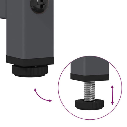 Mobile TV Antracite 100,5x39x60,5 cm in Acciaio - homemem39