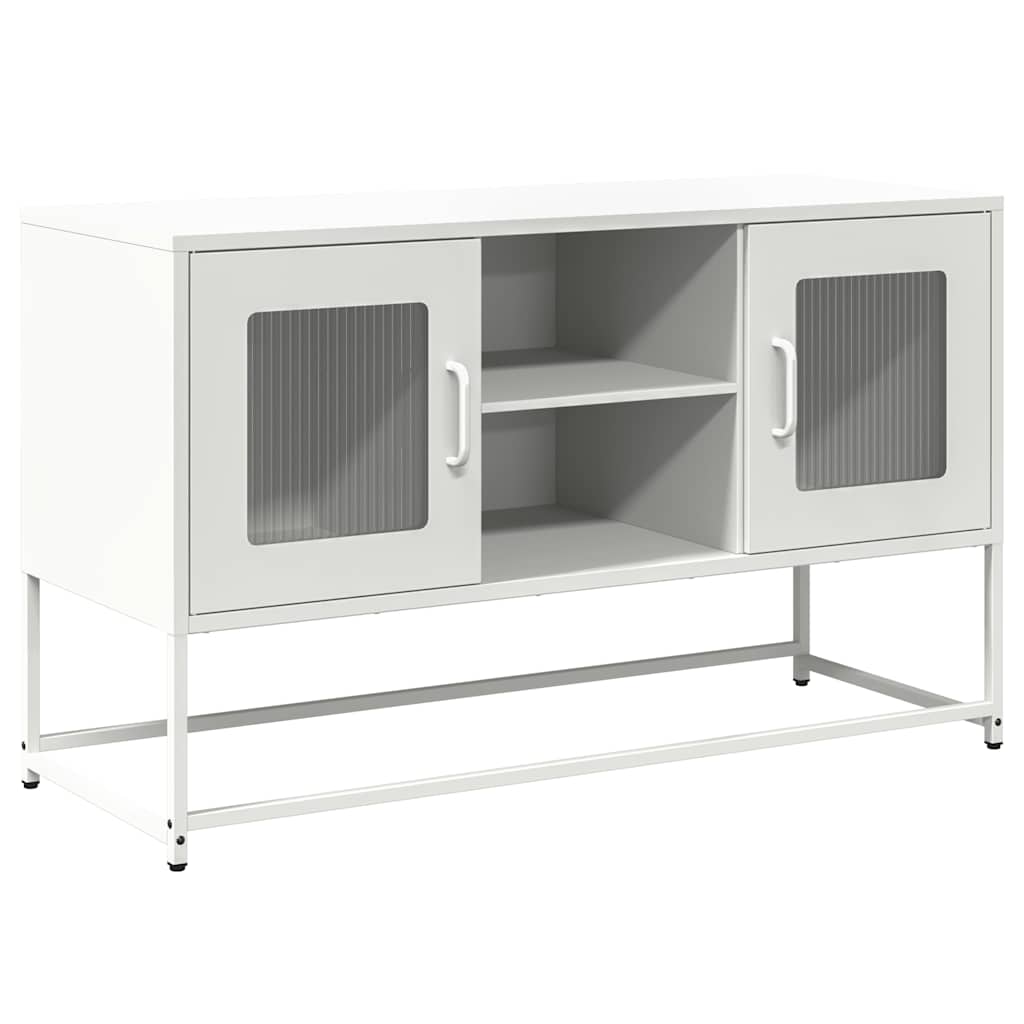 Mobile TV Bianco 100,5x39x60,5 cm in Acciaio - homemem39