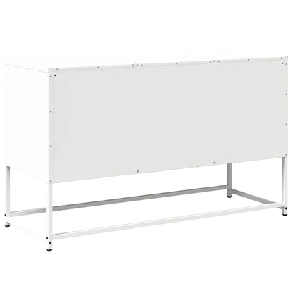 Mobile TV Bianco 100,5x39x60,5 cm in Acciaio - homemem39