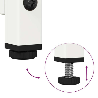 Mobile TV Bianco 100,5x39x60,5 cm in Acciaio - homemem39