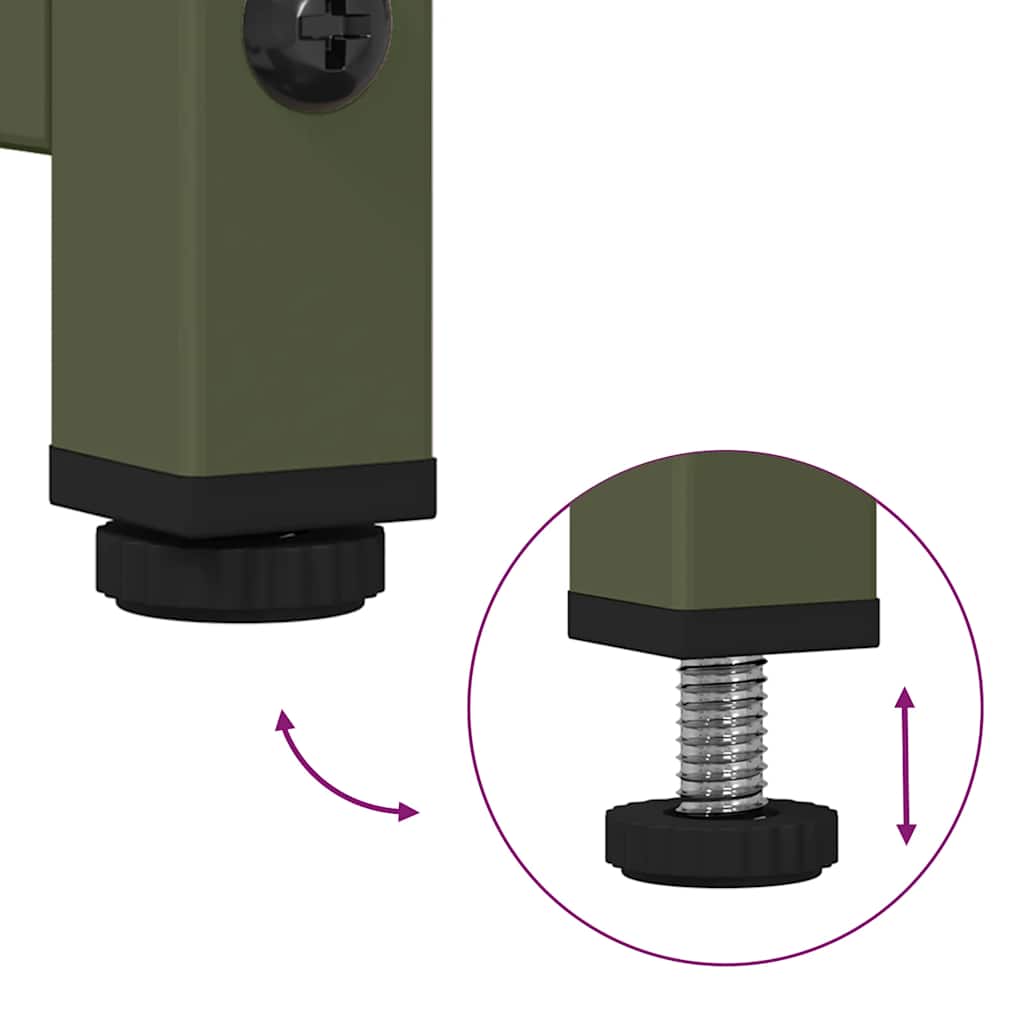 Mobile TV Verde Oliva 68x39x60,5 cm in Acciaio - homemem39