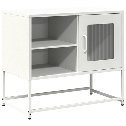 Mobile TV Bianco 68x39x60,5 cm in Acciaio - homemem39