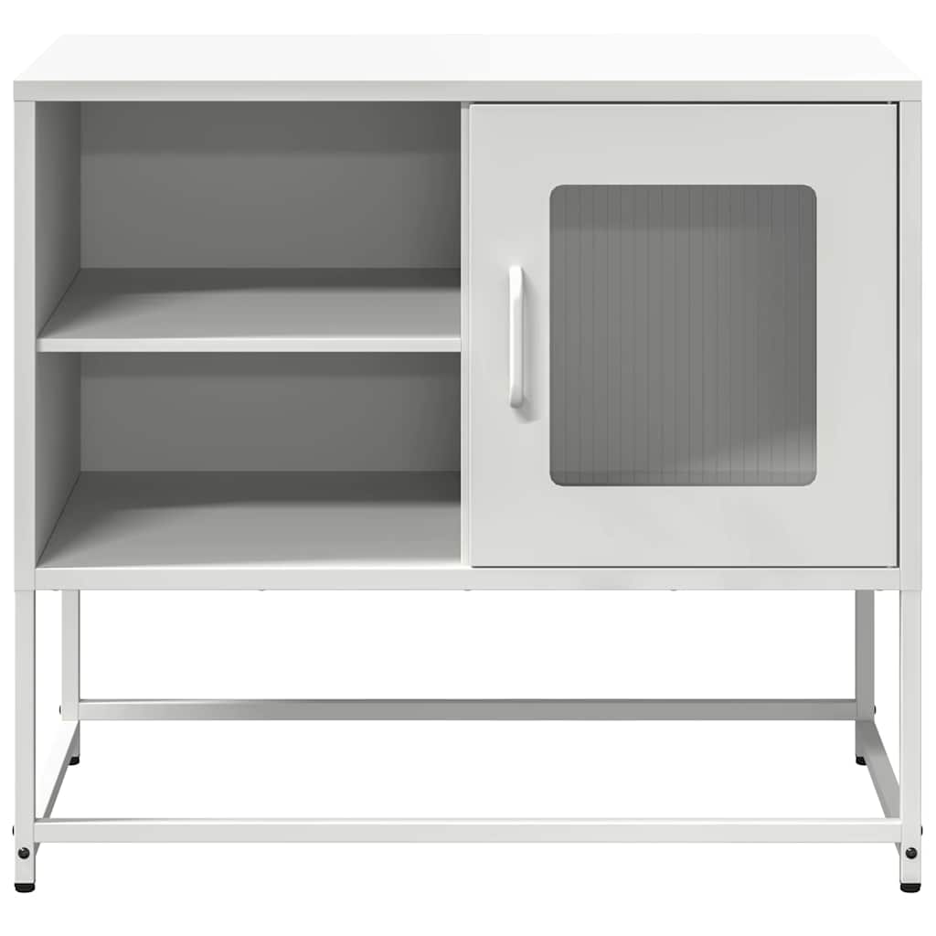 Mobile TV Bianco 68x39x60,5 cm in Acciaio - homemem39