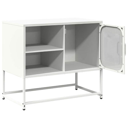 Mobile TV Bianco 68x39x60,5 cm in Acciaio - homemem39