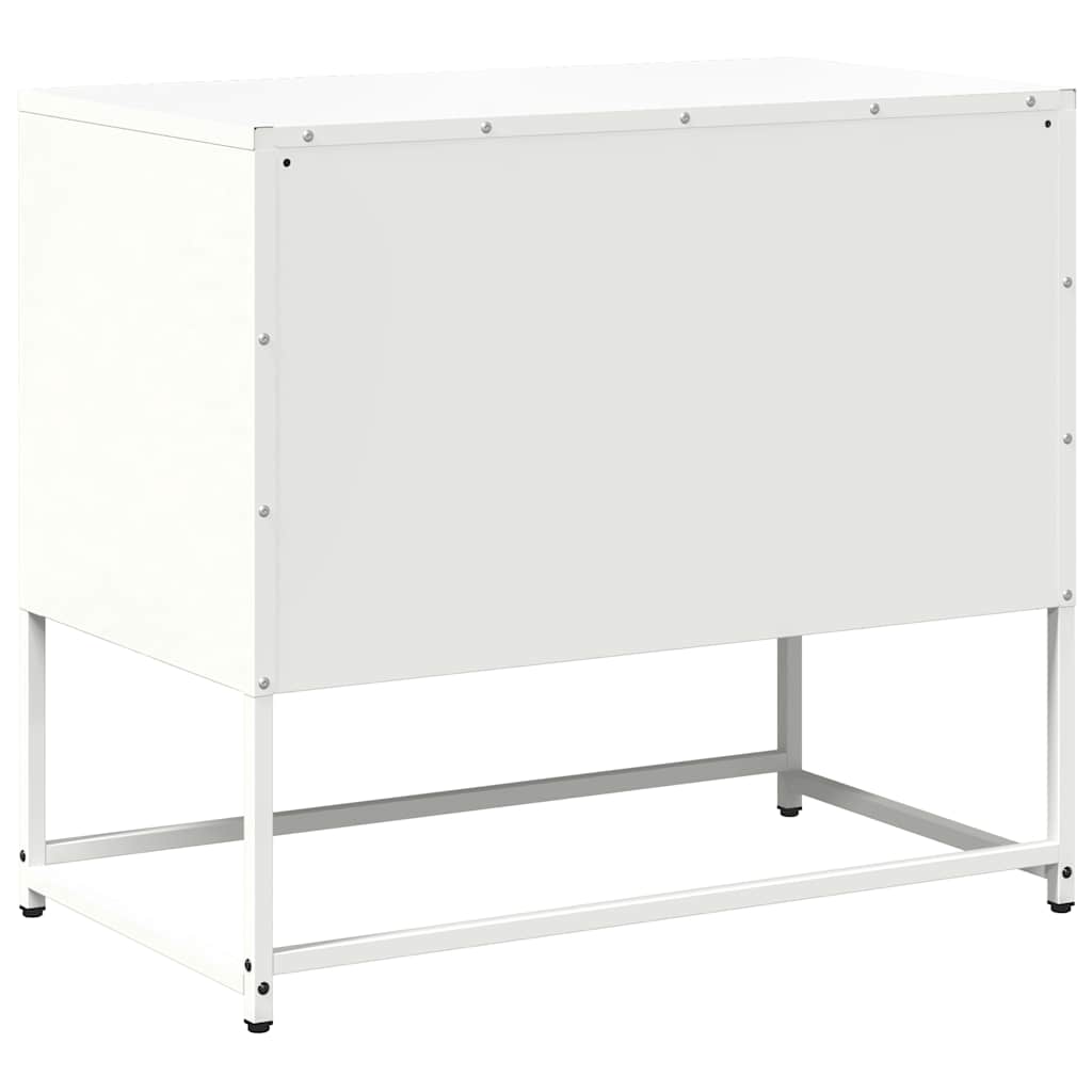 Mobile TV Bianco 68x39x60,5 cm in Acciaio - homemem39