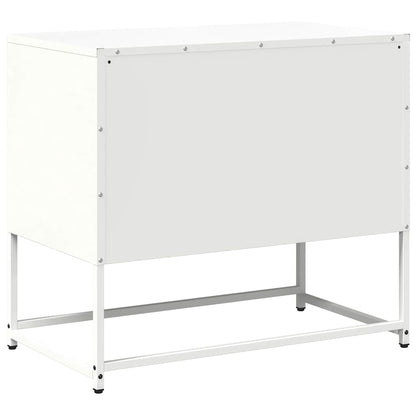 Mobile TV Bianco 68x39x60,5 cm in Acciaio - homemem39