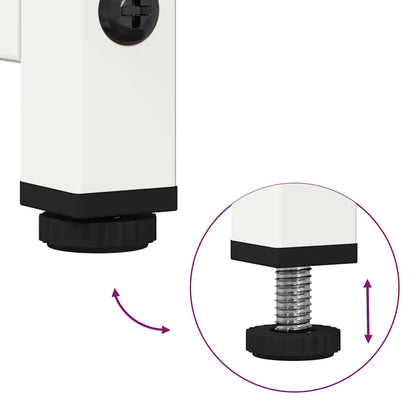 Mobile TV Bianco 68x39x60,5 cm in Acciaio - homemem39