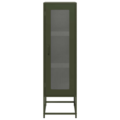 Credenza Verde Oliva 36x39x123 cm Acciaio Laminato a Freddo - homemem39