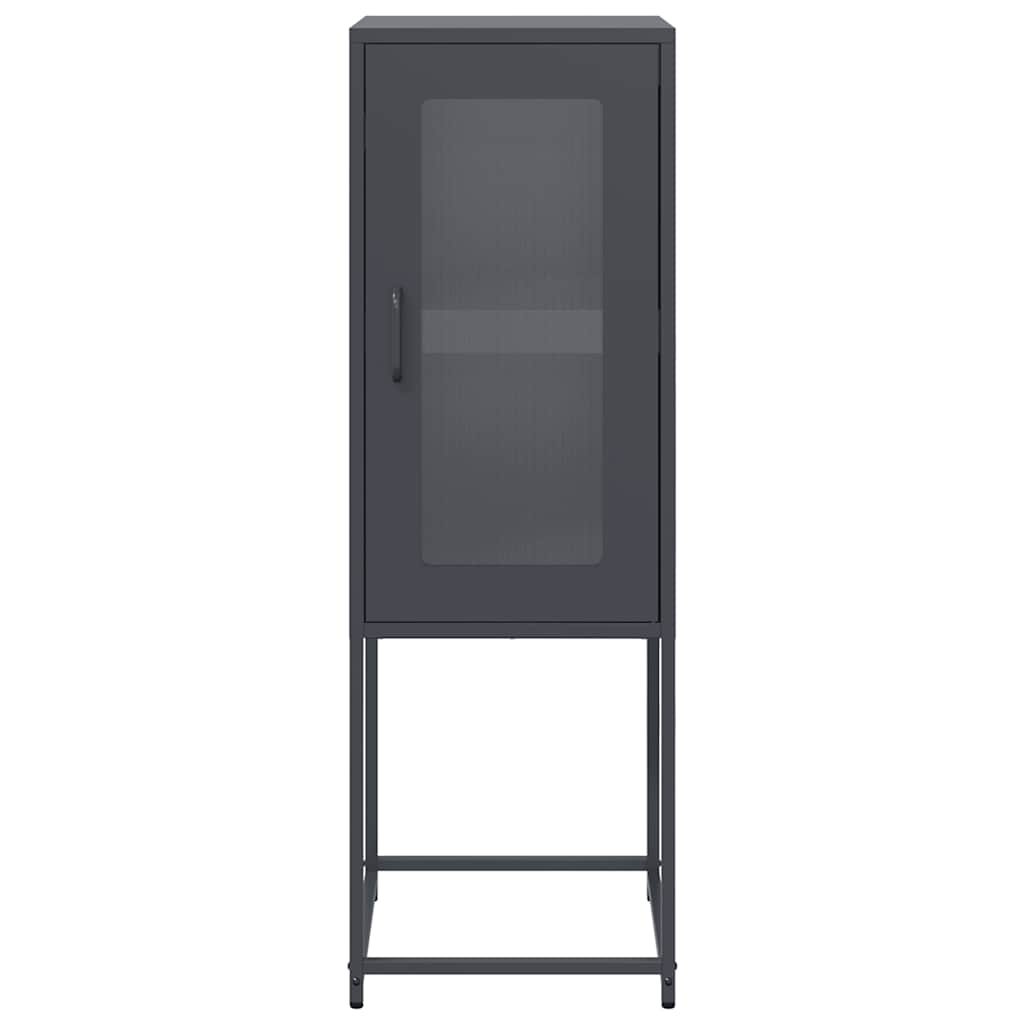 Credenza Antracite 36x39x107 cm in Acciaio Laminato a Freddo - homemem39