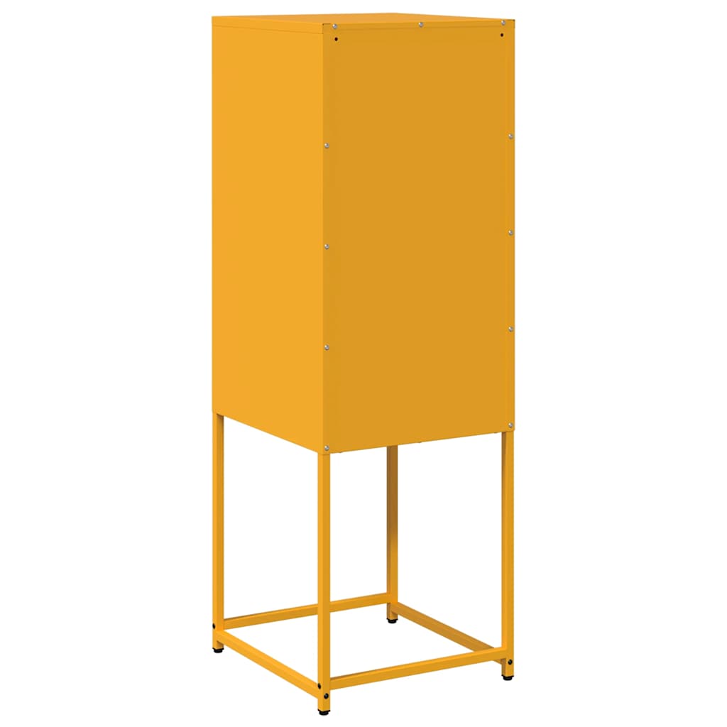 Credenza Giallo Senape 36x39x107 cm Acciaio Laminato a Freddo - homemem39