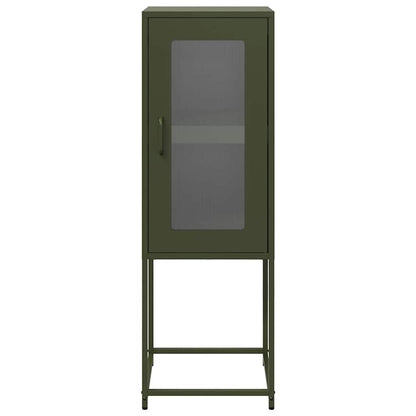 Credenza Verde Oliva 36x39x107 cm in Acciaio Laminato a Freddo - homemem39