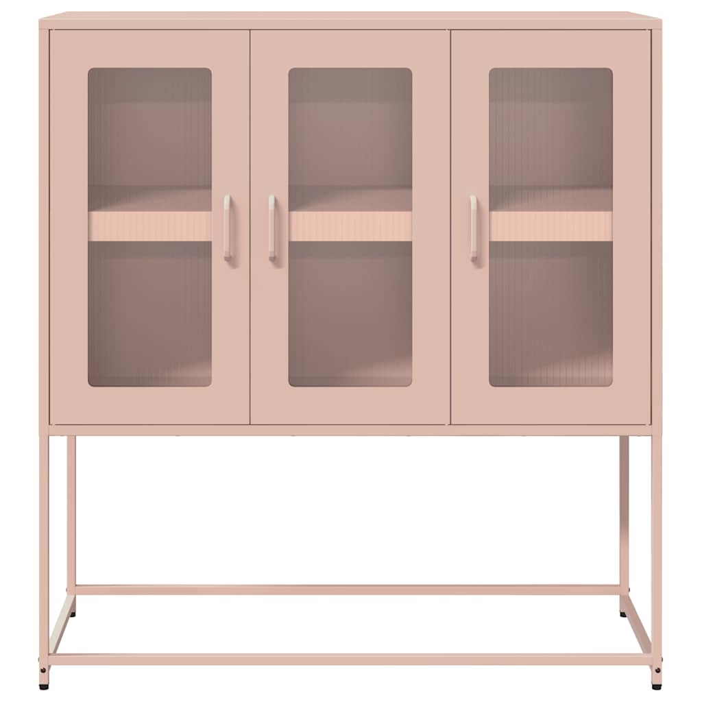 Credenza Rosa 100,5x39x107 cm in Acciaio Laminato a Freddo - homemem39