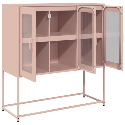 Credenza Rosa 100,5x39x107 cm in Acciaio Laminato a Freddo - homemem39