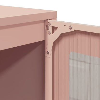 Credenza Rosa 100,5x39x107 cm in Acciaio Laminato a Freddo - homemem39