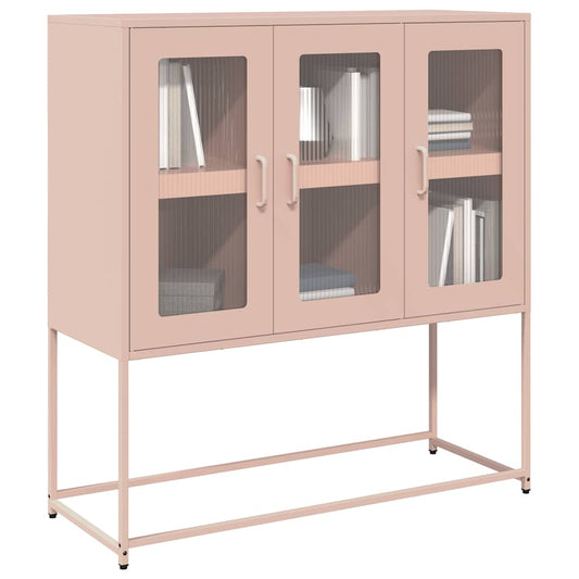 Credenza Rosa 100,5x39x107 cm in Acciaio Laminato a Freddo - homemem39