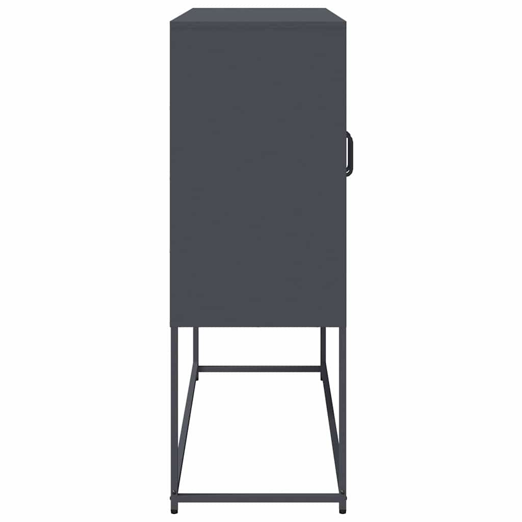 Credenza Antracite 100,5x39x107 cm in Acciaio Laminato a Freddo - homemem39
