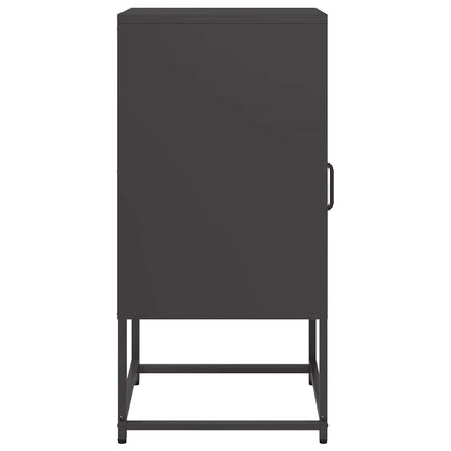 Comodino Nero 36x39x78 cm in Acciaio Laminato a Freddo - homemem39