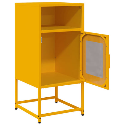 Comodino Giallo Senape 36x39x78 cm in Acciaio Laminato a Freddo - homemem39