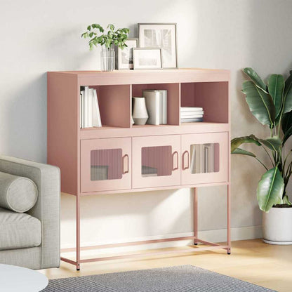 Credenza Rosa 100,5x39x107 cm in Acciaio Laminato a Freddo - homemem39
