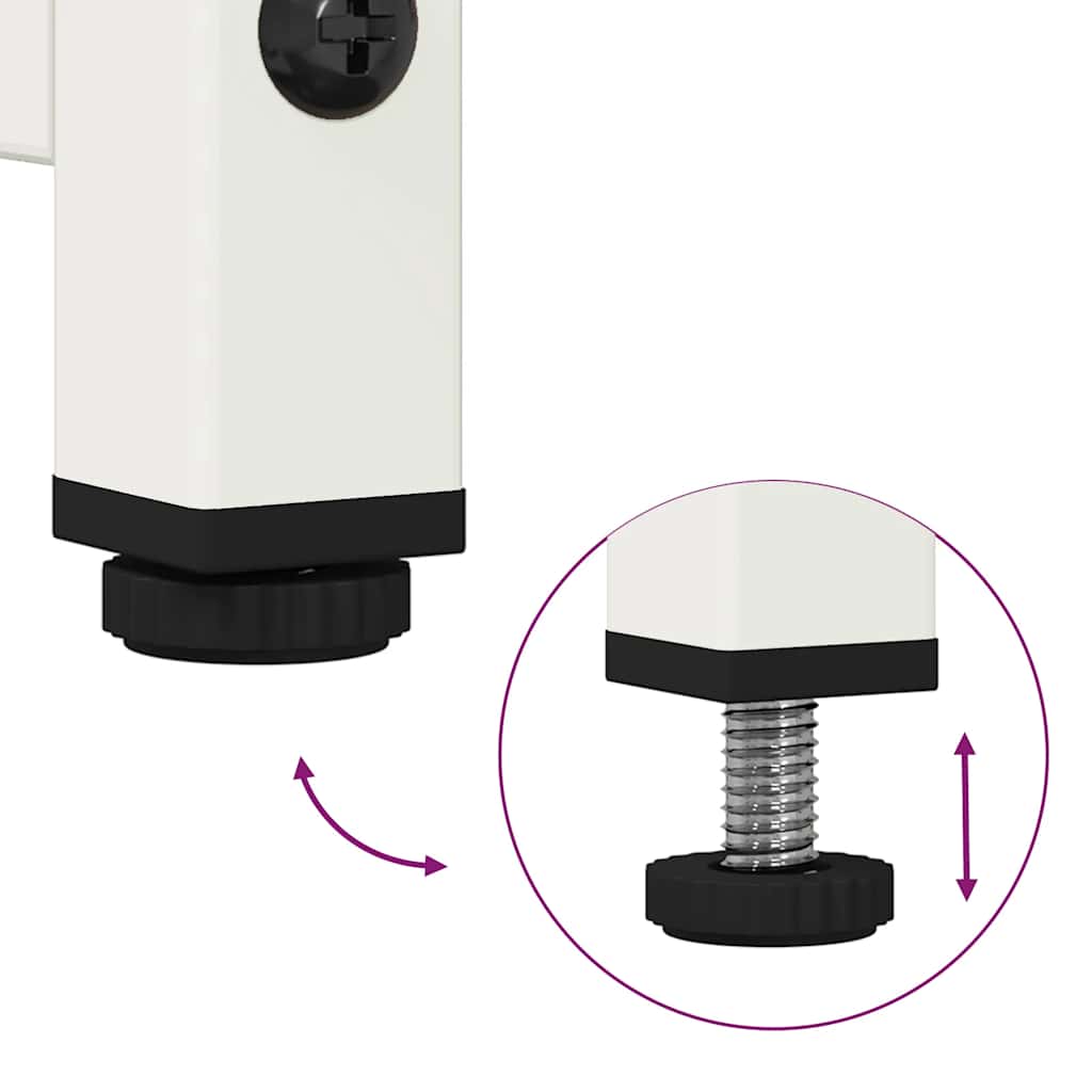 Credenza Bianca 100,5x39x107 cm in Acciaio Laminato a Freddo - homemem39