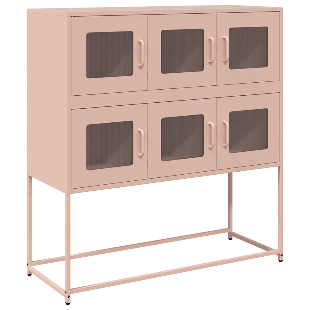 Credenza Rosa 100,5x39x107 cm in Acciaio Laminato a Freddo - homemem39
