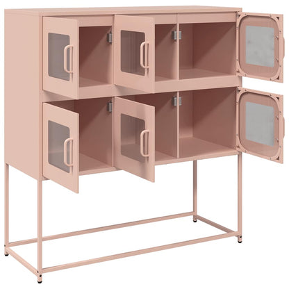 Credenza Rosa 100,5x39x107 cm in Acciaio Laminato a Freddo - homemem39