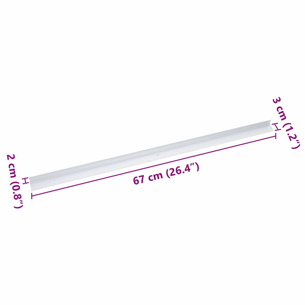 Paragradini 10 pcs Argento 67 x 3 x 2 cm Alluminio