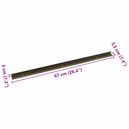 Paragradini 30 pcs Marrone 67 x 3.5 x 3 cm Alluminio