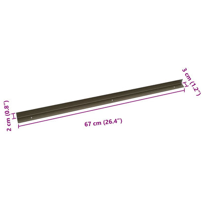 Paragradini 30 pcs Champagne 67 x 3 x 2 cm Alluminio