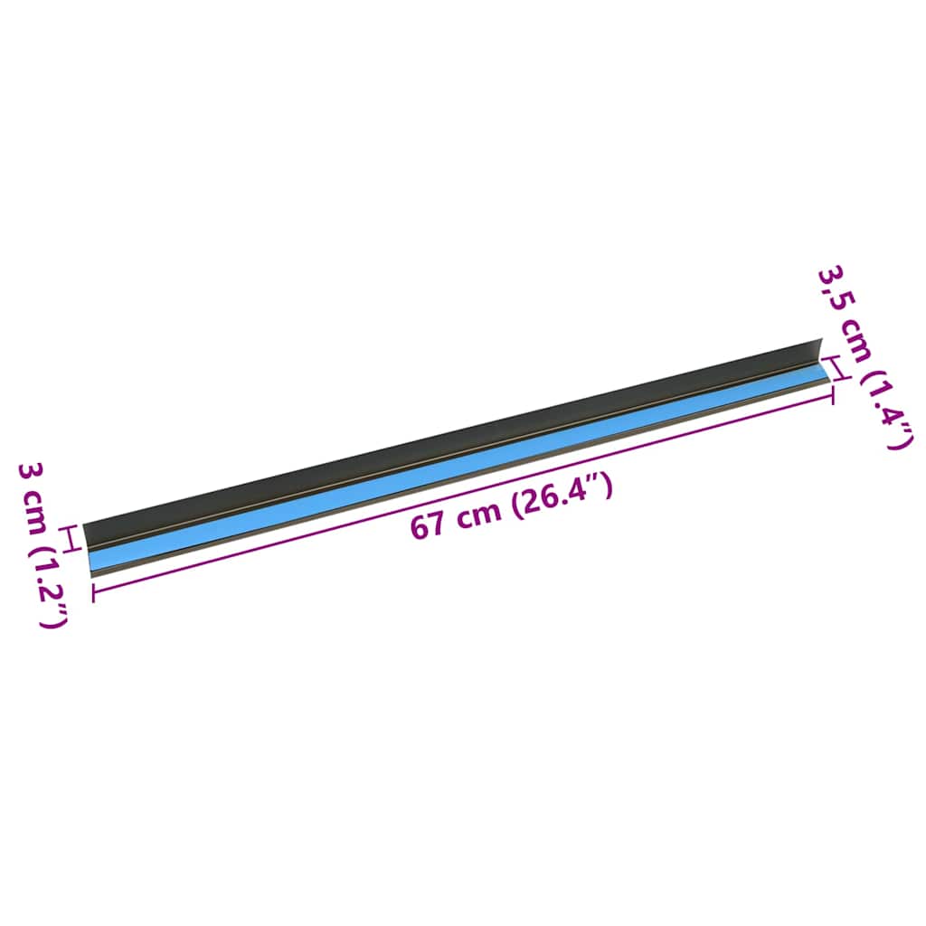 Paragradini 10 pcs Champagne 67 x 3.5 x 3 cm Alluminio