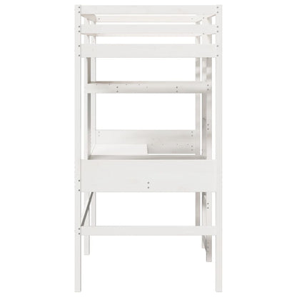 Giroletto Soppalco senza Materasso Bianco 80x200cm Legno Pino
