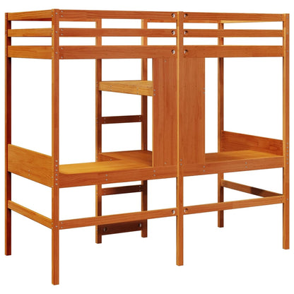 Giroletto Soppalco senza Materasso Marrone Cera 90x190cm Pino