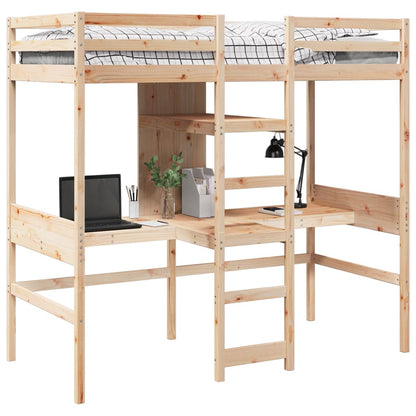 Giroletto Soppalco senza Materasso 75x190cm Legno Massello Pino
