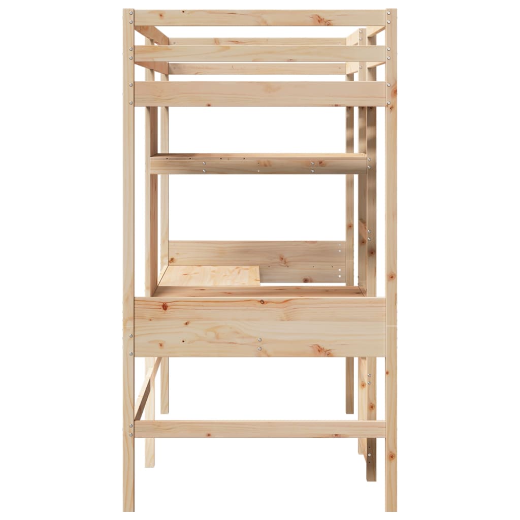 Giroletto Soppalco senza Materasso 75x190cm Legno Massello Pino